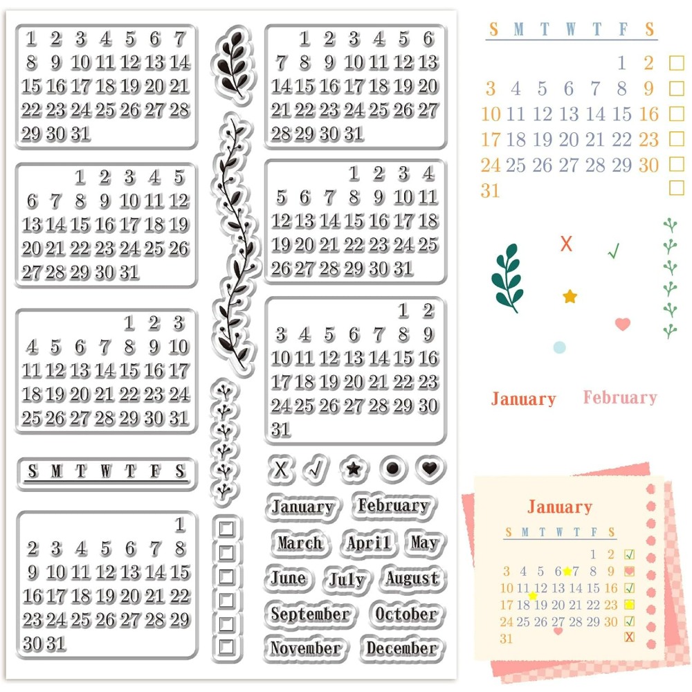 Planned Parenthood - Hojas de sellos transparentes para calendario,