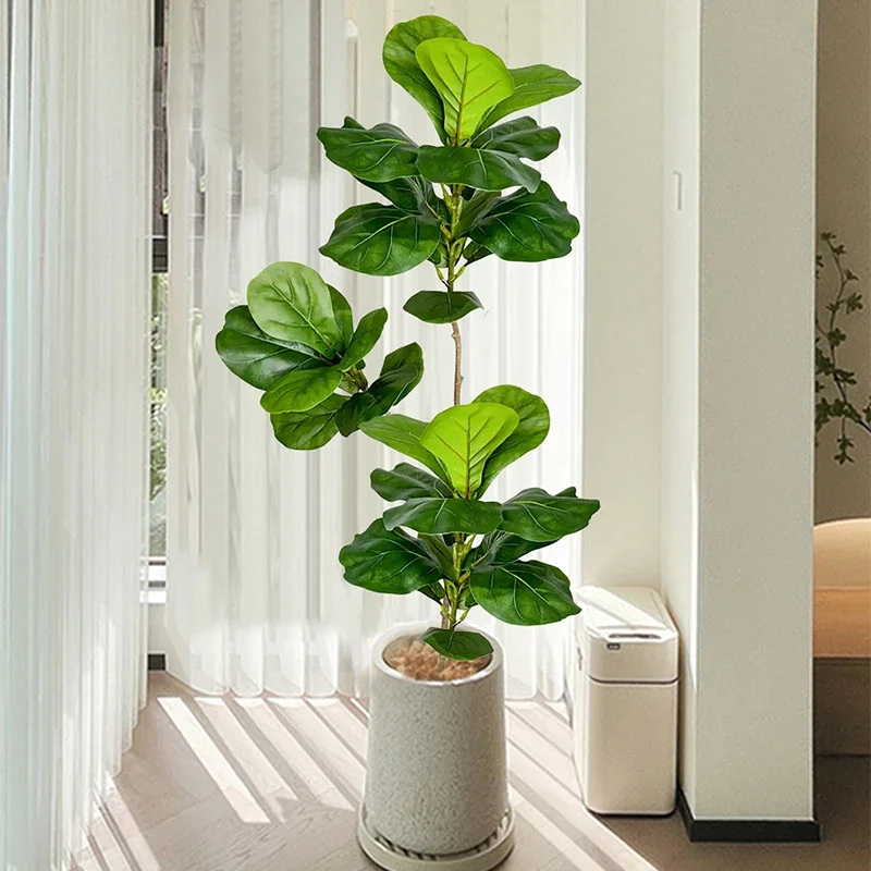 Rubber Plant Ficus - Árbol de Ficus Artificial Grande de