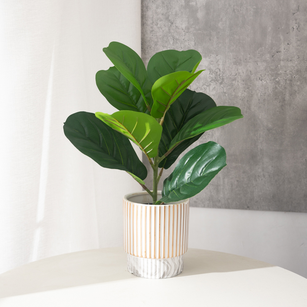 38cm 9 tenedores plantas artif - Rubber Plant Ficus reseña y precio