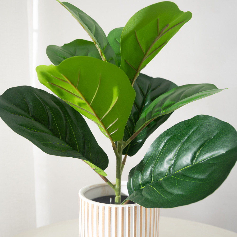 38cm 9 tenedores plantas artif - Rubber Plant Ficus reseña y precio