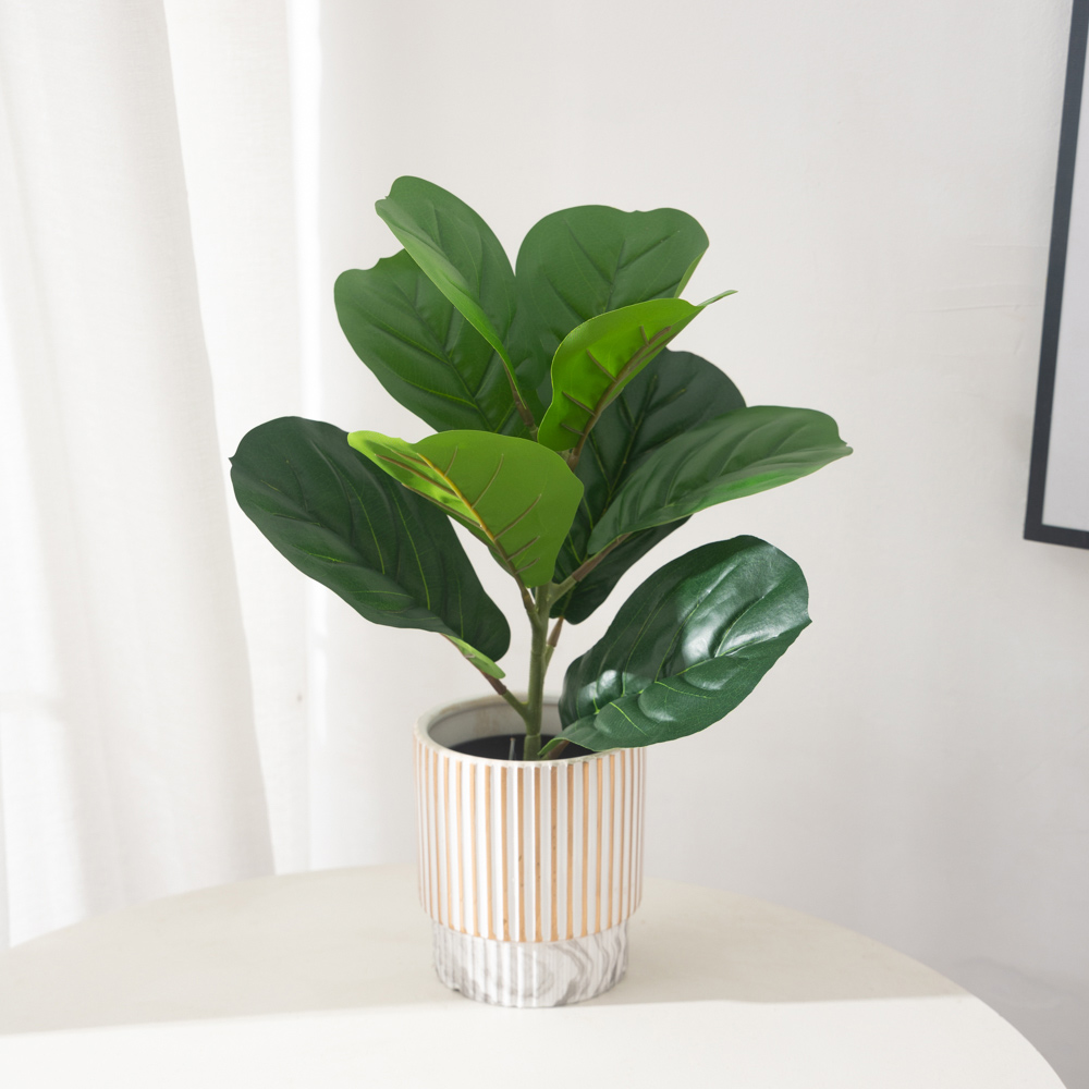 38cm 9 tenedores plantas artif - Rubber Plant Ficus reseña y precio