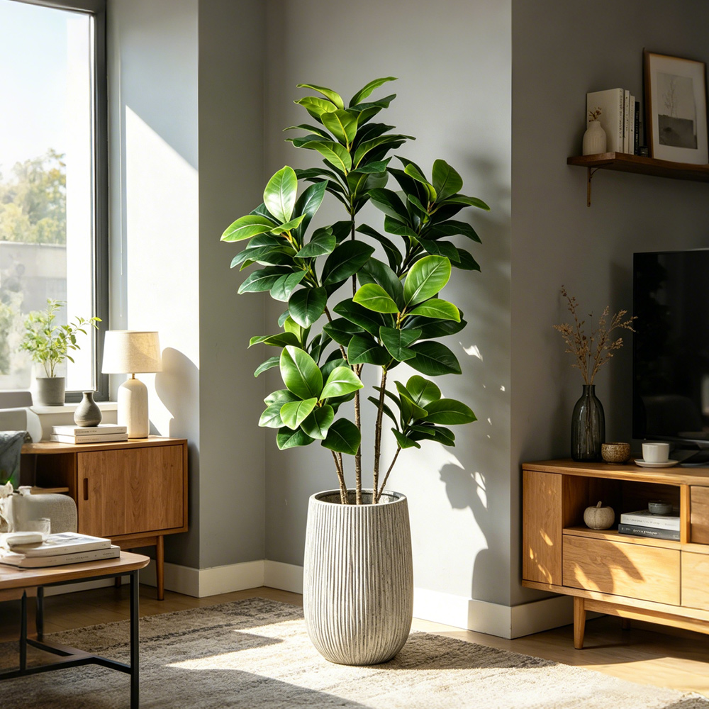 Árbol de Banyan Artificial Gra - Rubber Plant Ficus reseña y precio