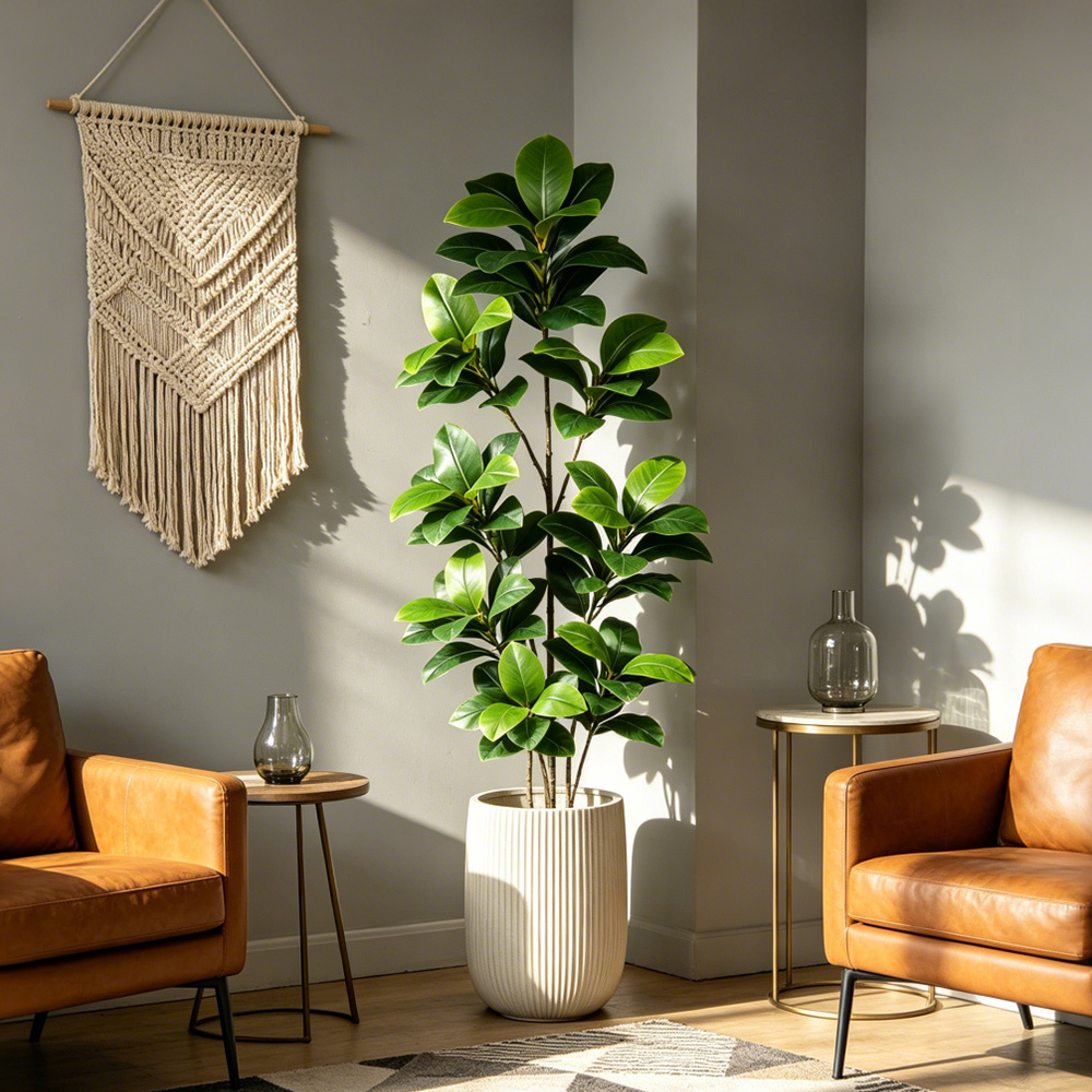 Árbol de Banyan Artificial Gra - Rubber Plant Ficus reseña y precio
