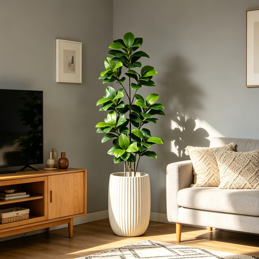 Árbol de Banyan Artificial Gra - Rubber Plant Ficus reseña y precio